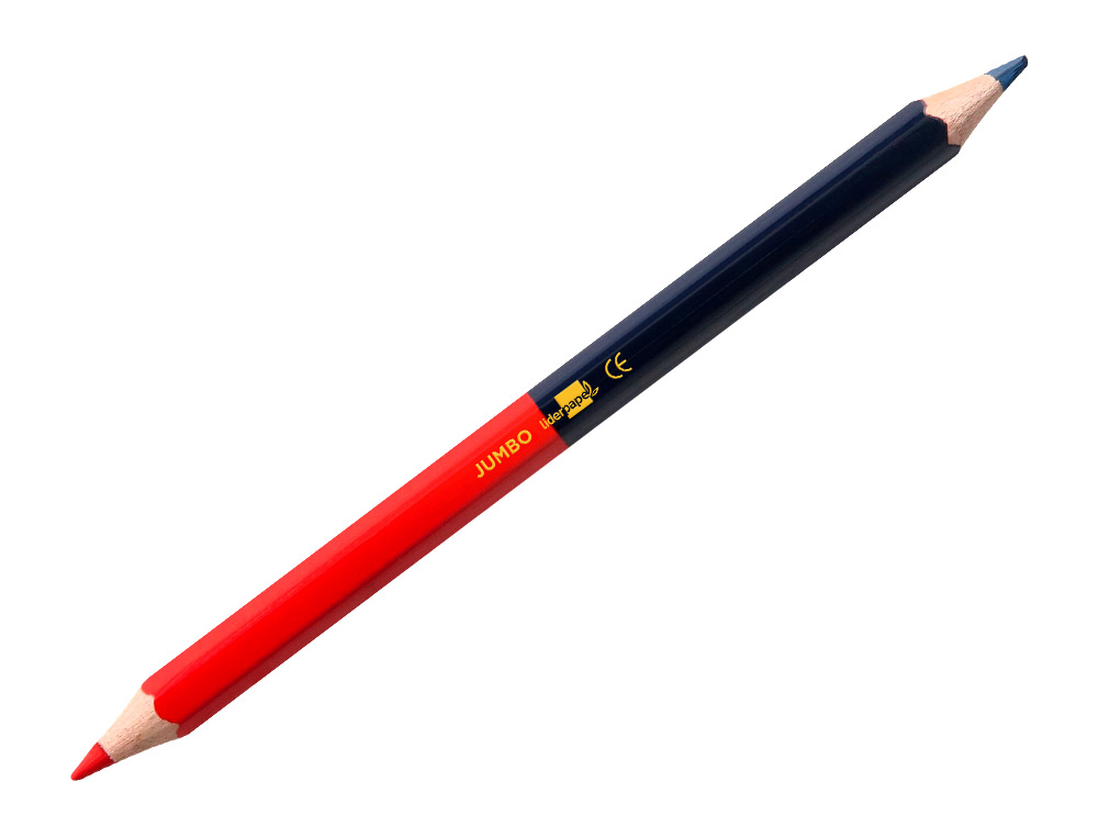 LAPICES BICOLOR LIDERPAPEL JUMBO ROJO/AZUL