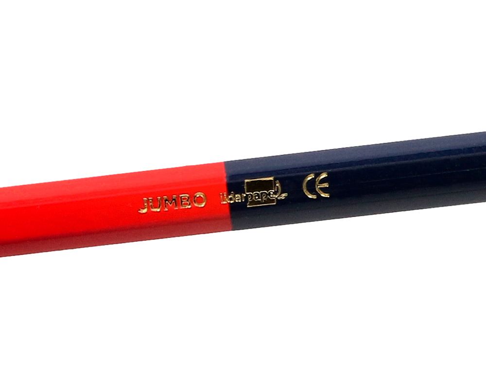 LAPICES BICOLOR LIDERPAPEL JUMBO ROJO/AZUL