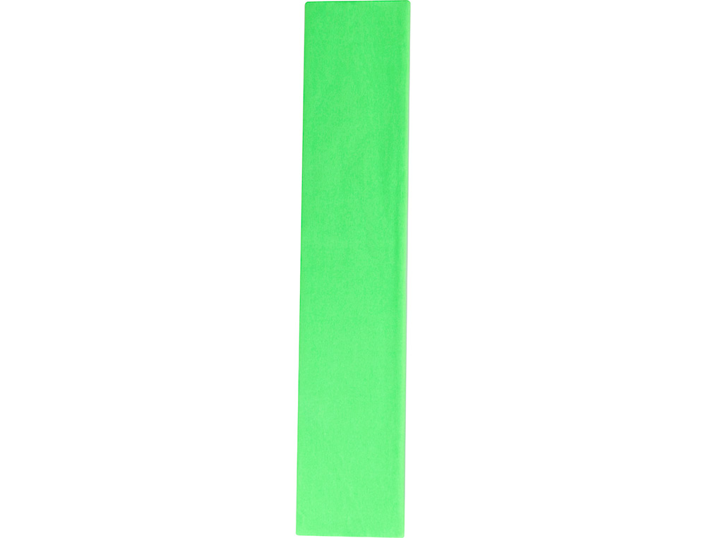 PAPEL CRESPON LIDERPAPEL 50 CM X 2,5 M 34G/M2 VERDE FLUORESCENTE